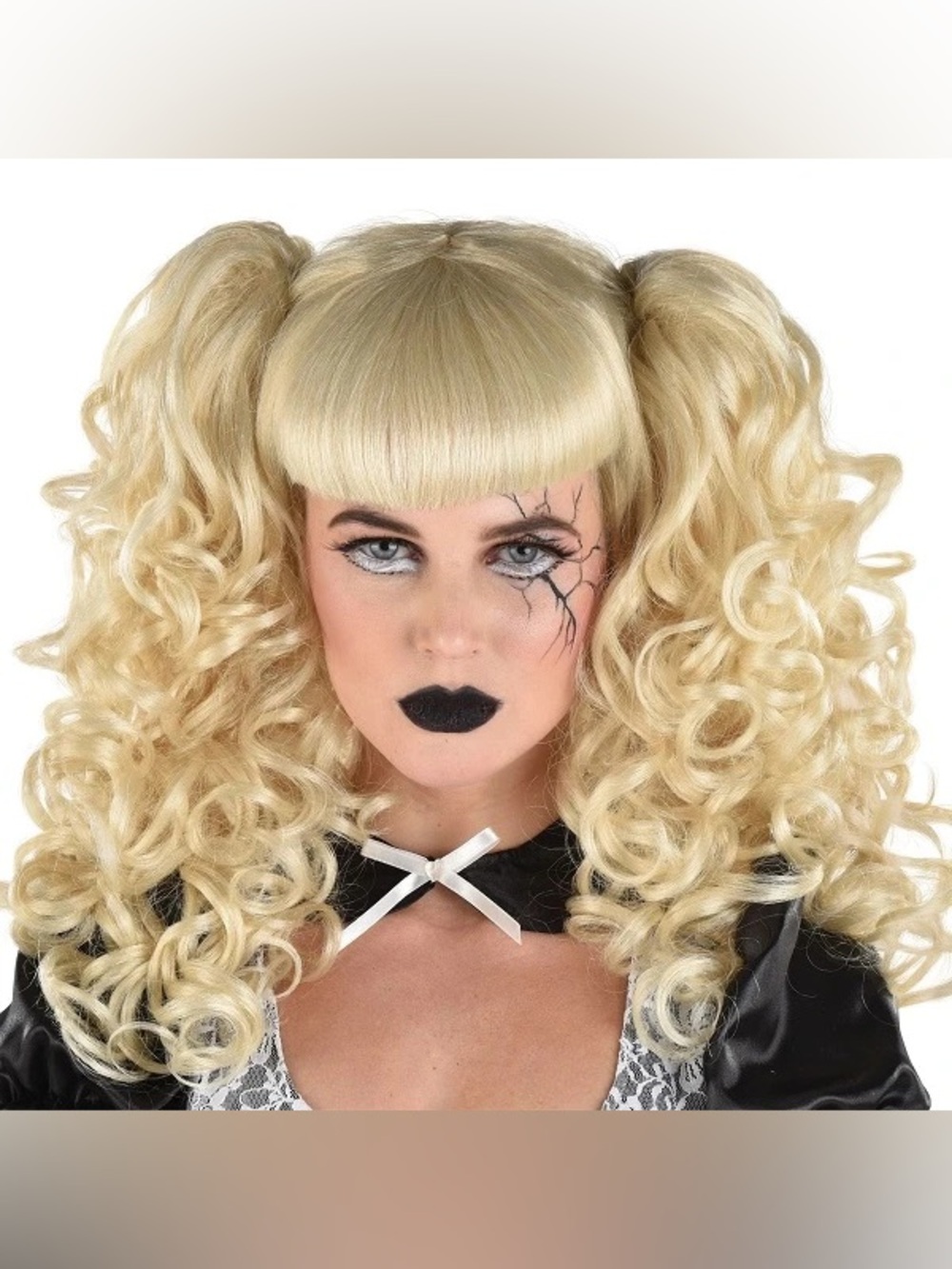 Dark Creepy Doll Wig